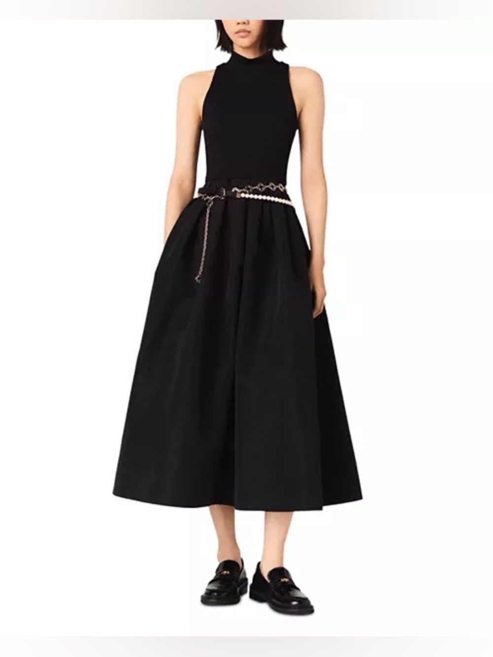 Maje Mixed Media‎ Taffeta Dress